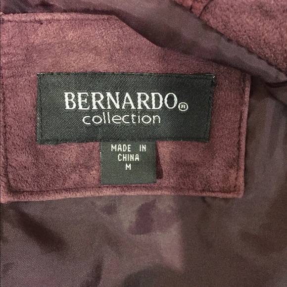 Bernardo purple leather jacket size M EUC - Picture 6 of 7